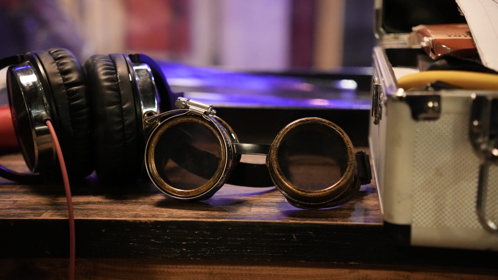 Headphones and goggles